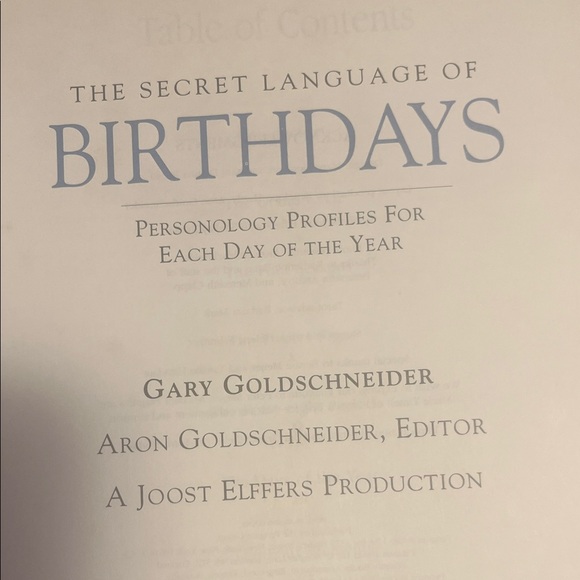 The Secret Language of Birthdays Book like new - Picture 3 of 3